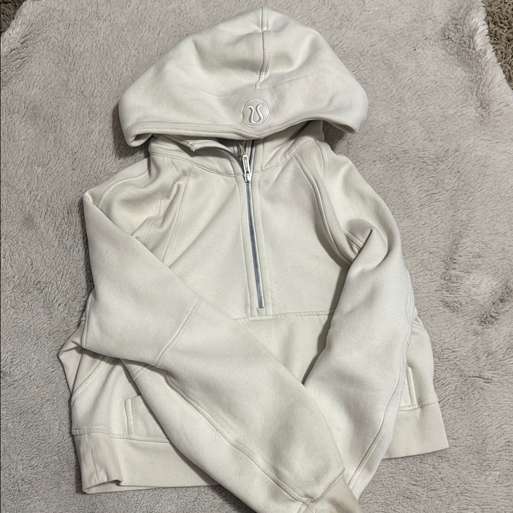 lululemon athletica White Scuba Hoodie